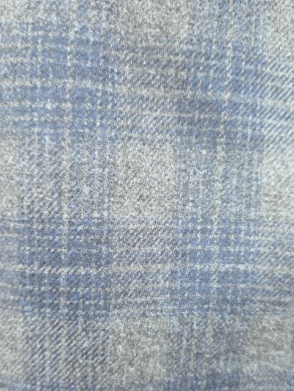NOVA Fides Woven In Italy For Banana Republic Gray-Blue Plaid 40% Wool Pants